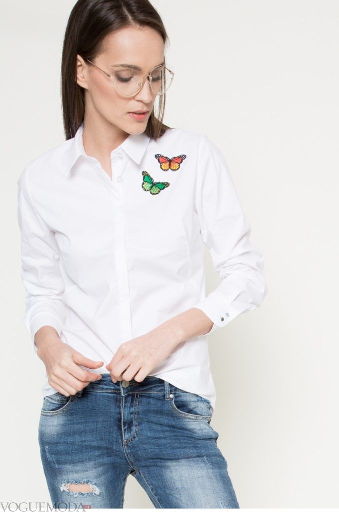 модная рубашка: с бабочками
