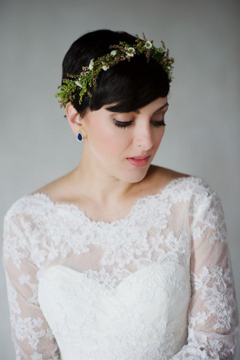 Свадебная прическа на короткие волосы 2019