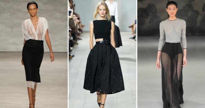 Черная юбка – самые модные фасоны и с чем носить?