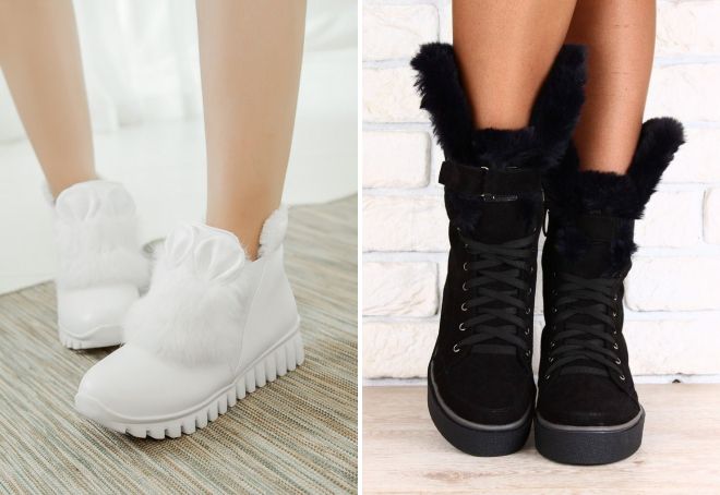 зимние кроссовки с мехом