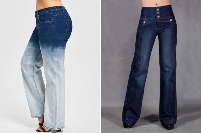 широкие зимние джинсы