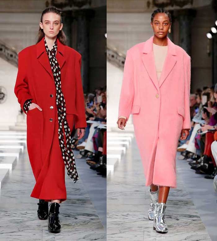 Kristina Fidelskaya красное и розовое модное пальто