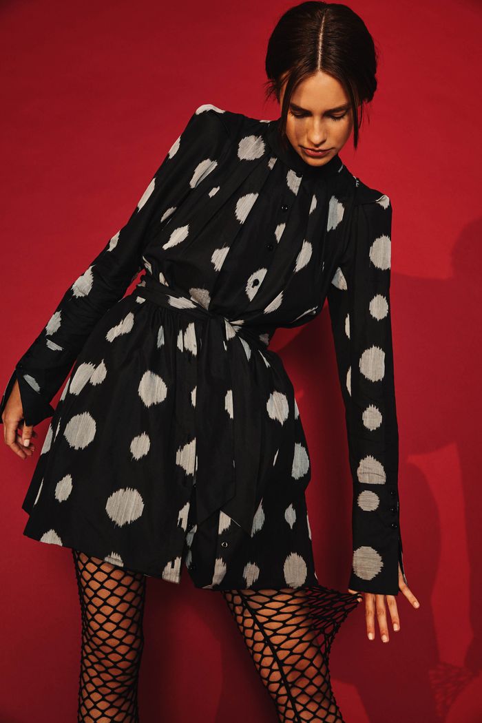 Черно-белое платье в горошек Kitx Черно-белое платье в горошек Kitx