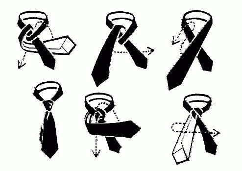Завязать галстук схема