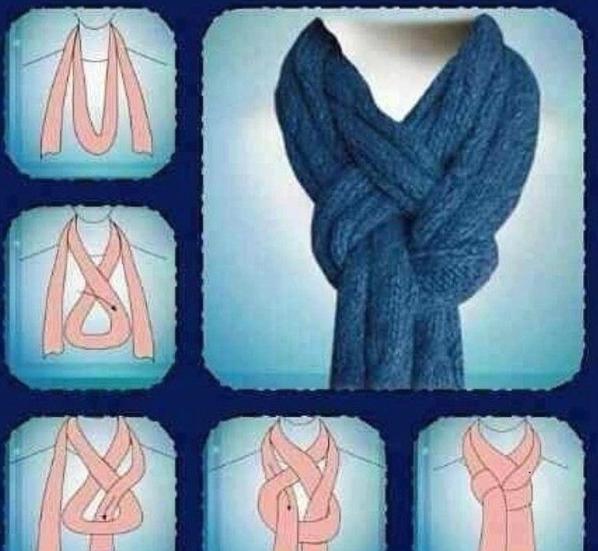 как завязать шарф мужчине схема