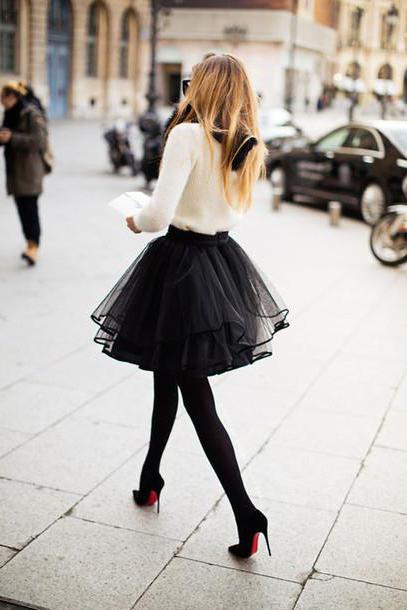 черная длинная юбка