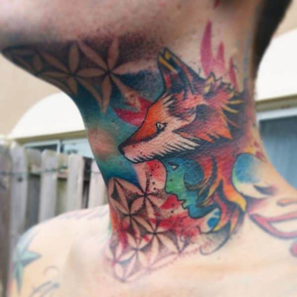 neck tattoo design