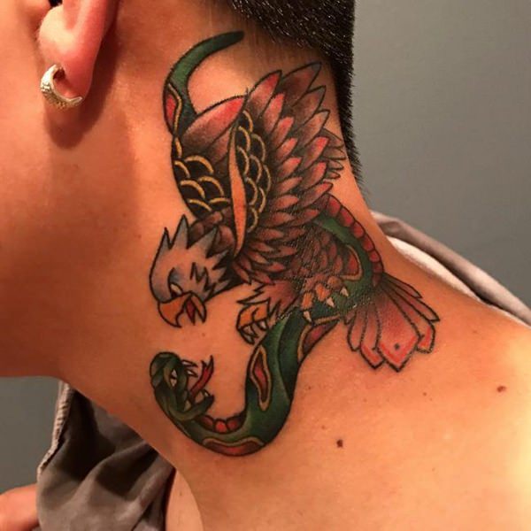 neck tattoo design